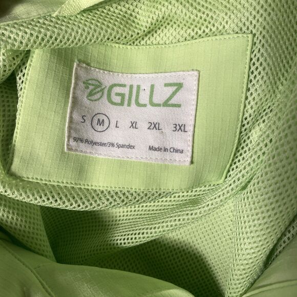 Gillz Flora-Bama Men's Button Up Shirt Fishing Short Sleeve Neon Green Size M - Picture 6 of 6